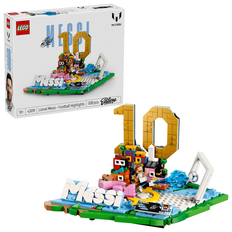 LEGO Icons Lionel Messi Football Highlights Building Set