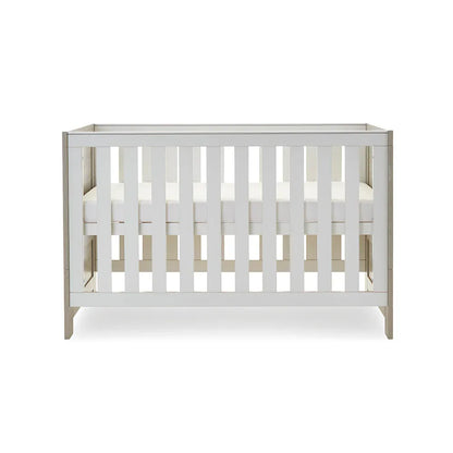 Obaby Nika Cot Bed - Grey Wash with White