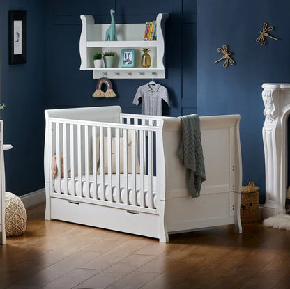 Obaby Stamford Classic Sleigh (3 Piece) Room Set - White