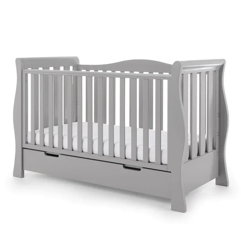 Obaby Stamford Luxe Sleigh (3 Piece) Room Set - Warm Grey