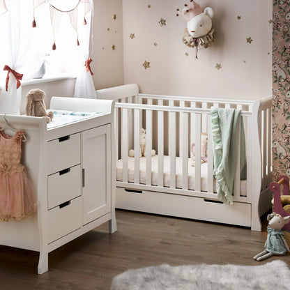 Obaby Stamford Mini Sleigh (2 Piece) Room Set - White