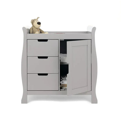Obaby Stamford Mini Sleigh (3 Piece) Room Set - Warm Grey