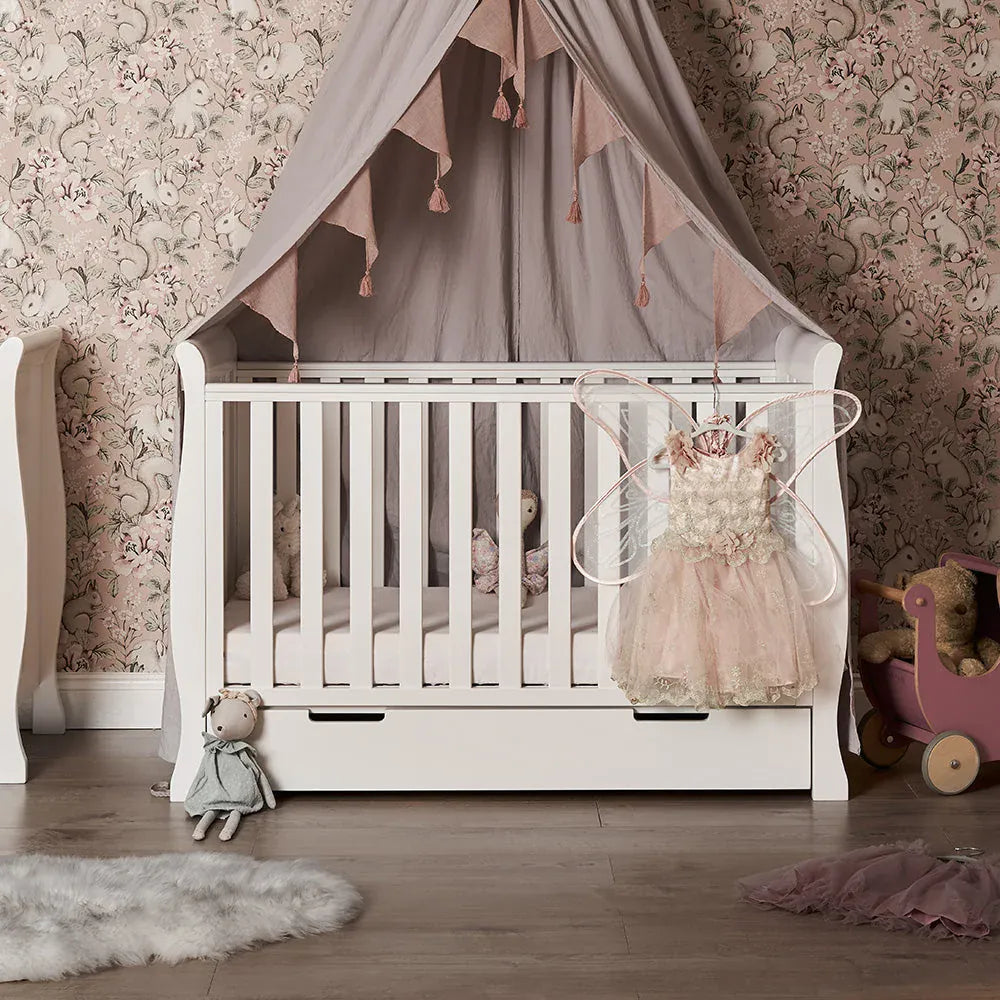 Obaby Stamford Mini Sleigh (3 Piece) Room Set - White