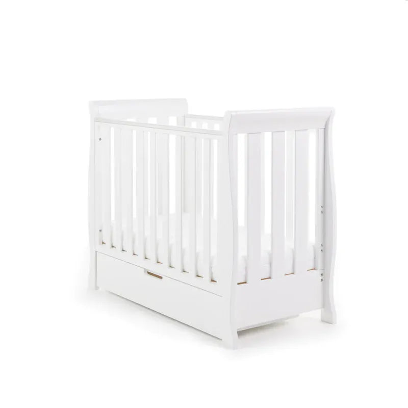 Obaby Stamford Space Saver Sleigh Cot - White