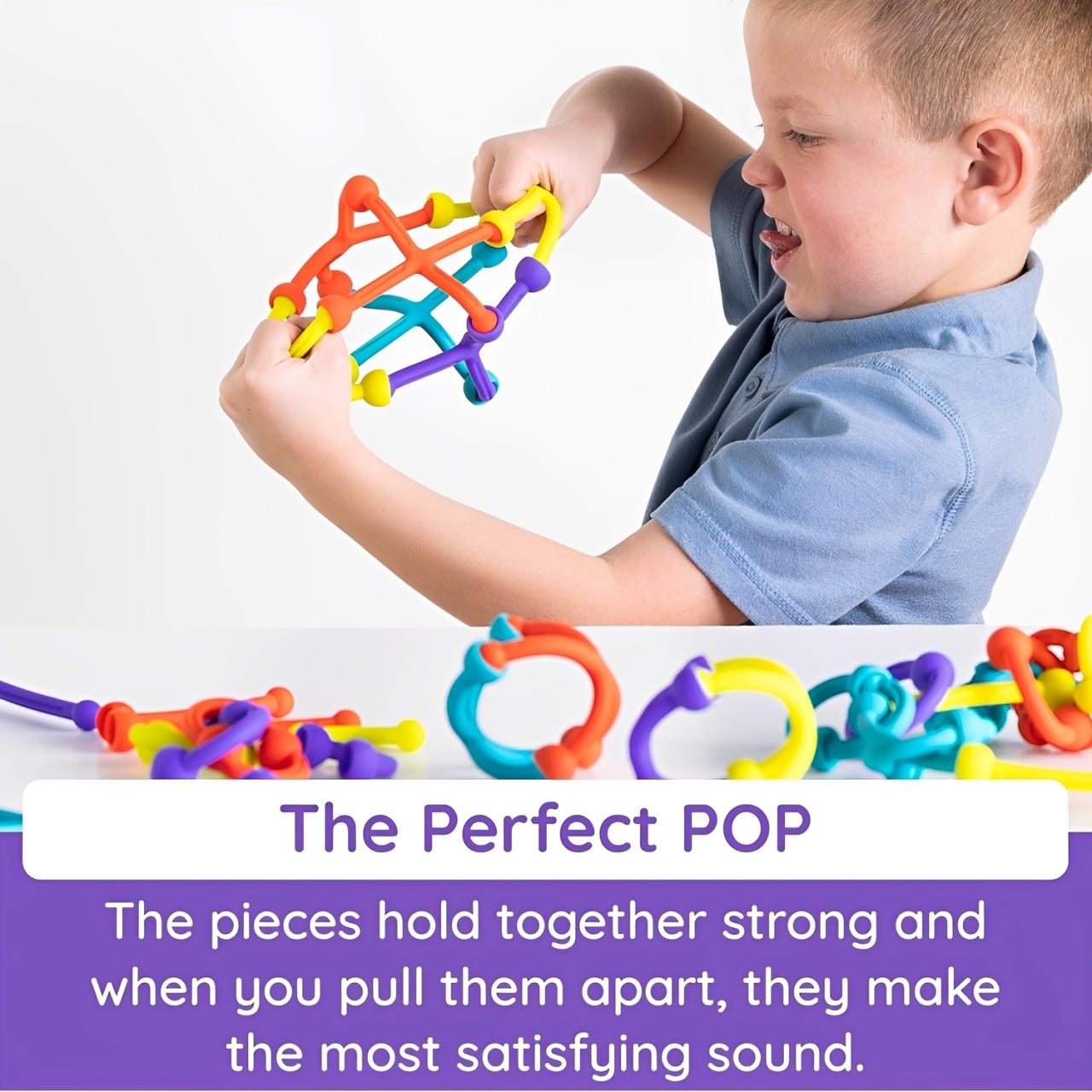 Plip Kit – 52-Piece Silicone Builder Set | Flexible Links for Bending | Creative STEM Learning Toy