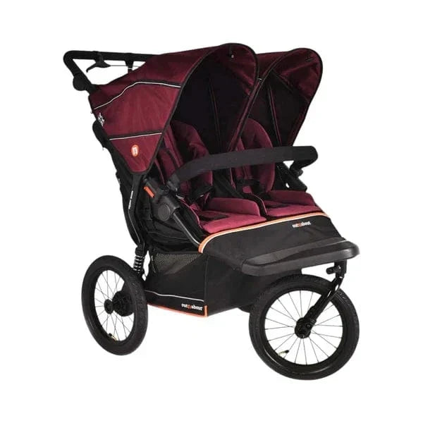 Out N About Nipper Double V6 Plus Pod Newborn and Toddler Bundle - Brambleberry Red