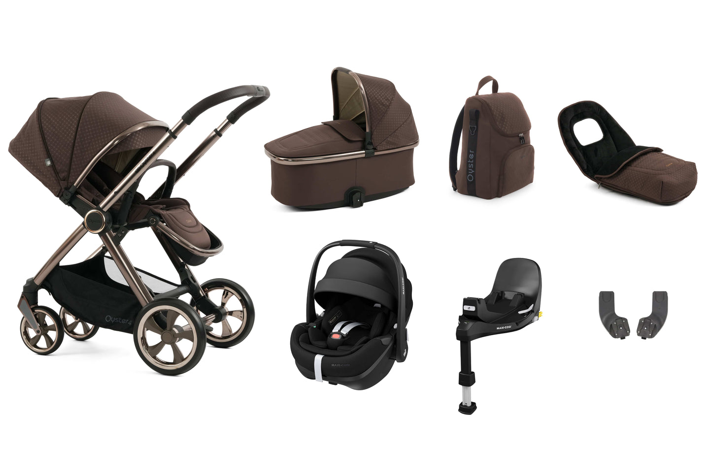 Oyster 4 Luxury (Pebble 360 PRO2) Travel System - Brown Raven