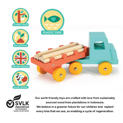 Teal Timber Truck