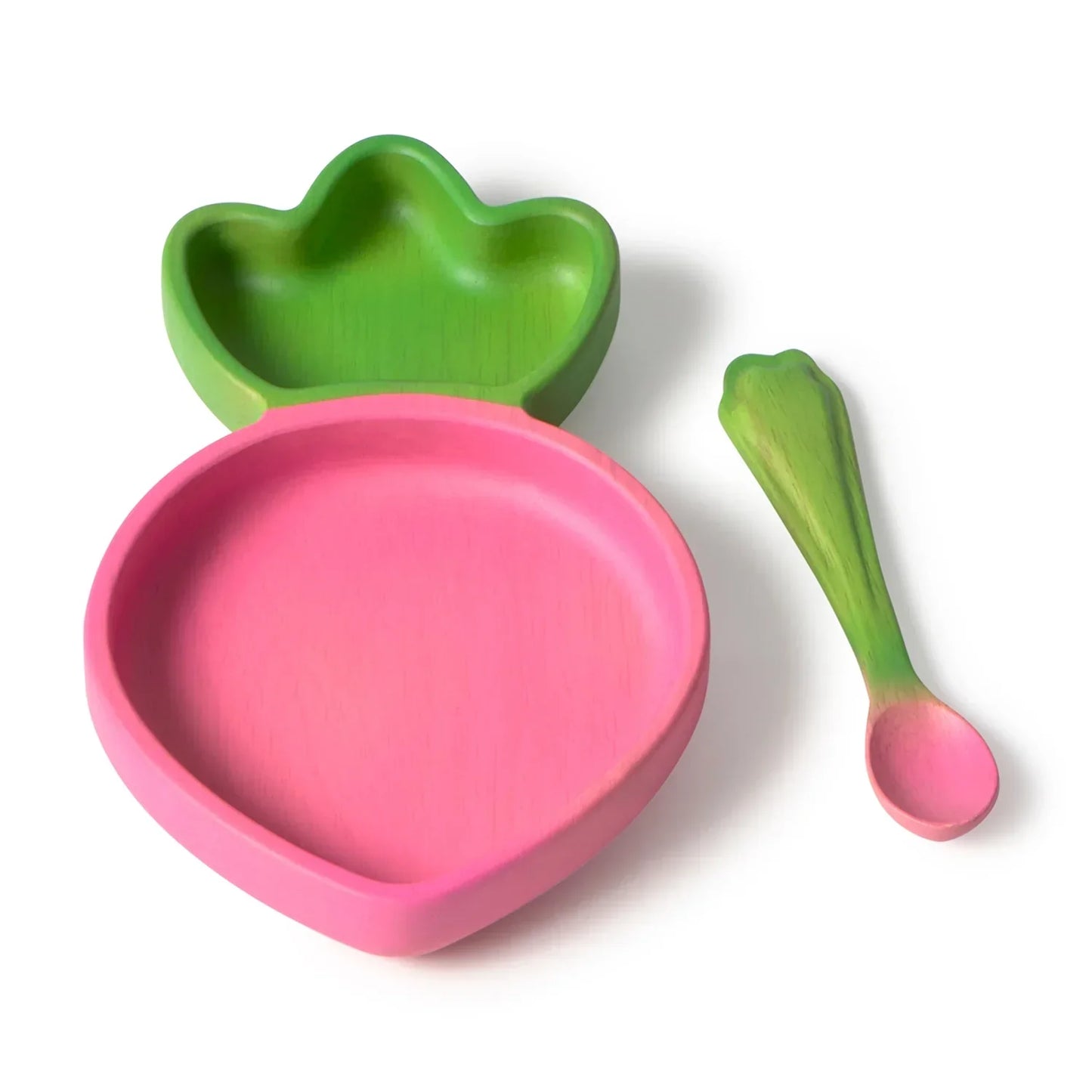 Oli&Carol Ramona the Radish Plate and Spoon Set