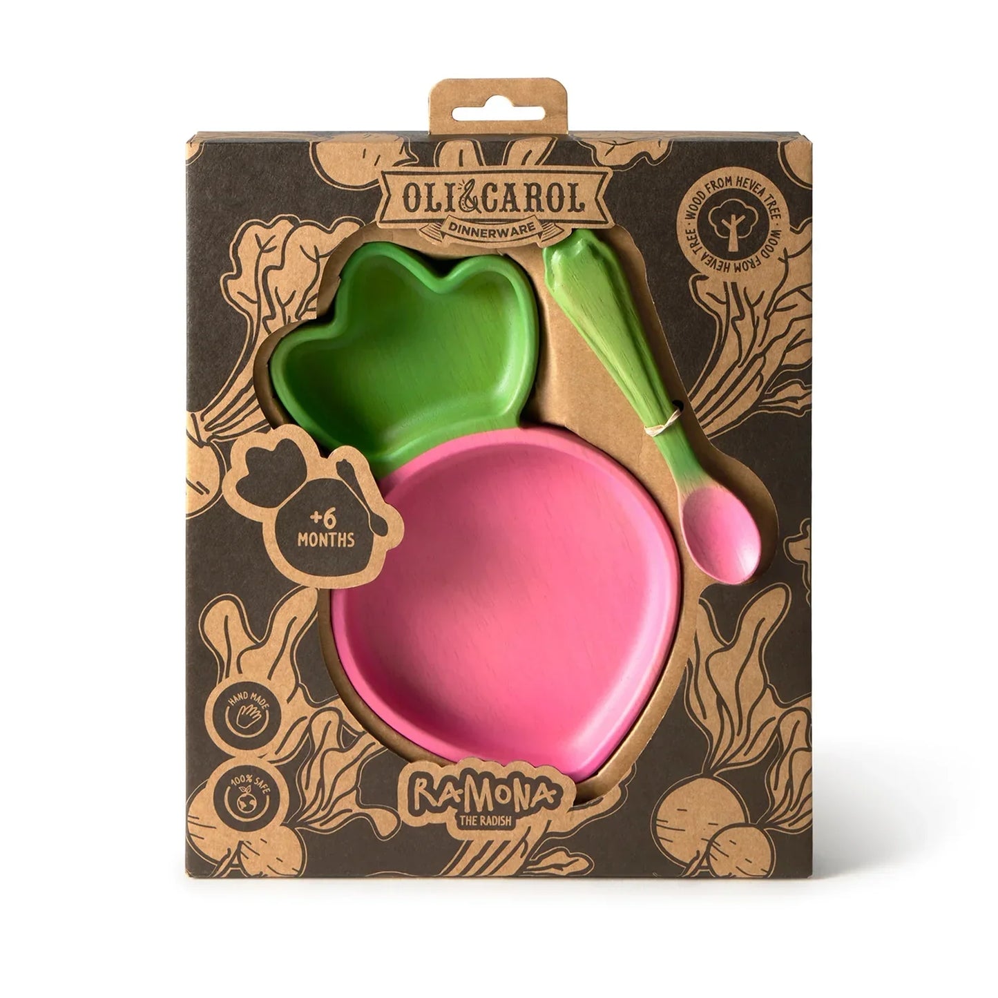 Oli&Carol Ramona the Radish Plate and Spoon Set