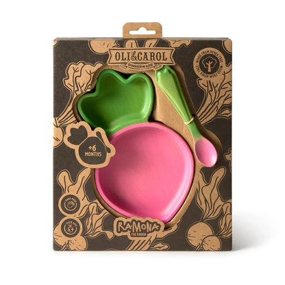 Oli&Carol Ramona the Radish Plate and Spoon Set