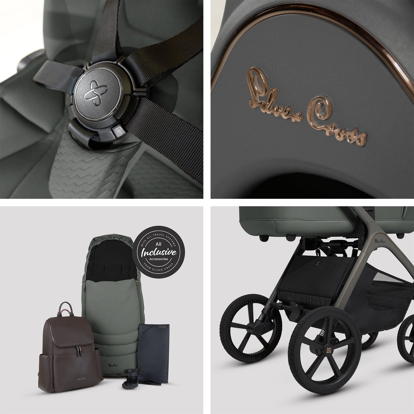 Silver Cross Cove (Cloud T) Travel System - Pewter