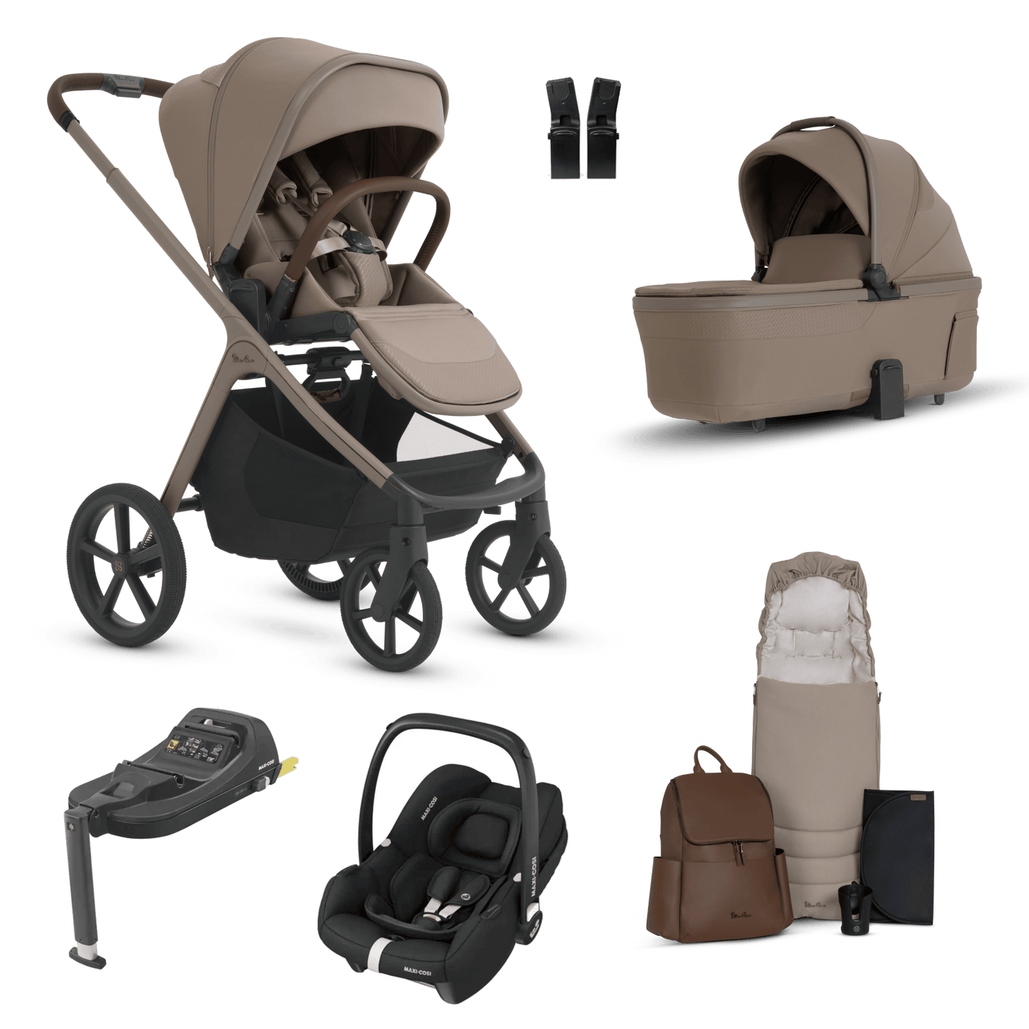 Silver Cross Cove 2 (Cabriofix i-Size) Travel System - Champagne