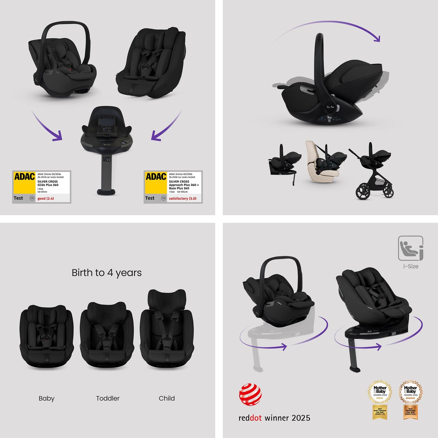 Silver Cross Cove 2 Ultimate 360 Family Travel System - Maple