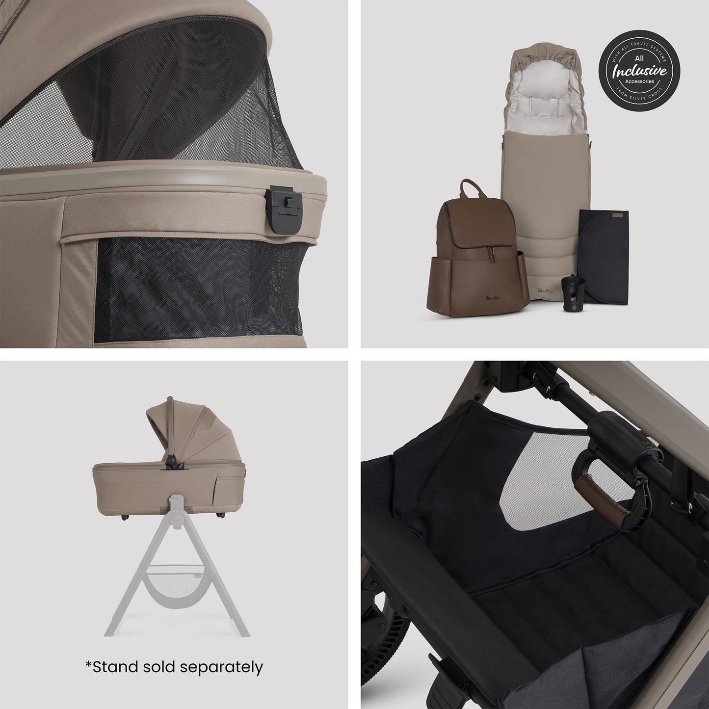 Silver Cross Cove 2 (Cloud T) Travel System - Champagne