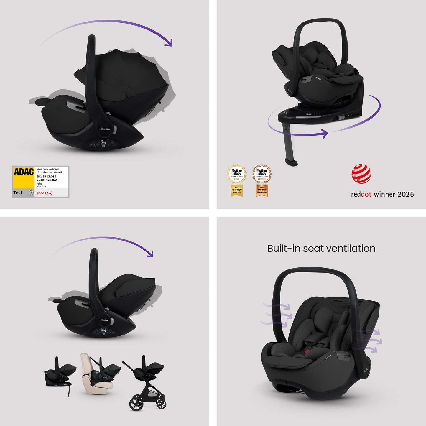 Silver Cross Cove 2 Ultimate 360 Travel System - Maple