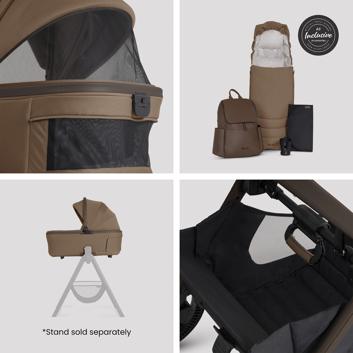 Silver Cross Cove 2 (Cloud T) Travel System - Maple