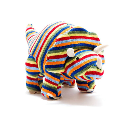 Best Years Ltd Knitted Stripe Triceratops Dinosaur