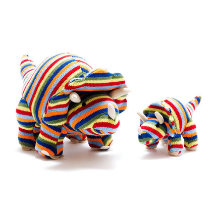 Best Years Ltd Knitted Stripe Triceratops Dinosaur