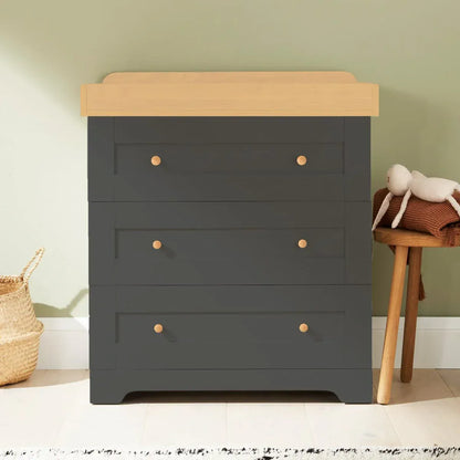 Tutti Bambini Rio 5 Piece Room Set - Honey Oak & Slate Grey