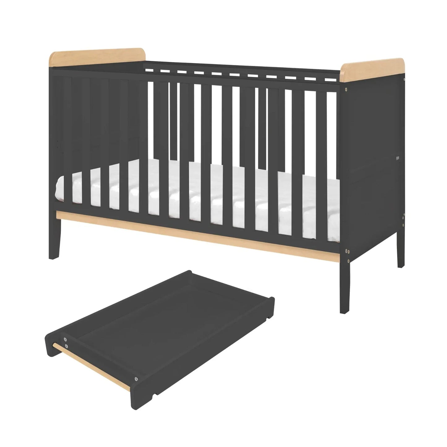 Tutti Bambini Rio 2 Piece Room Set - Honey Oak & Slate Grey