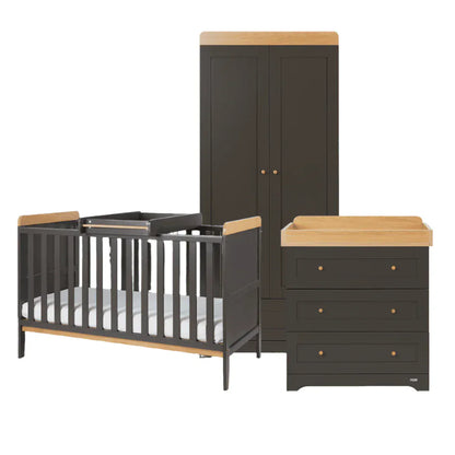 Tutti Bambini Rio 5 Piece Room Set - Honey Oak & Slate Grey