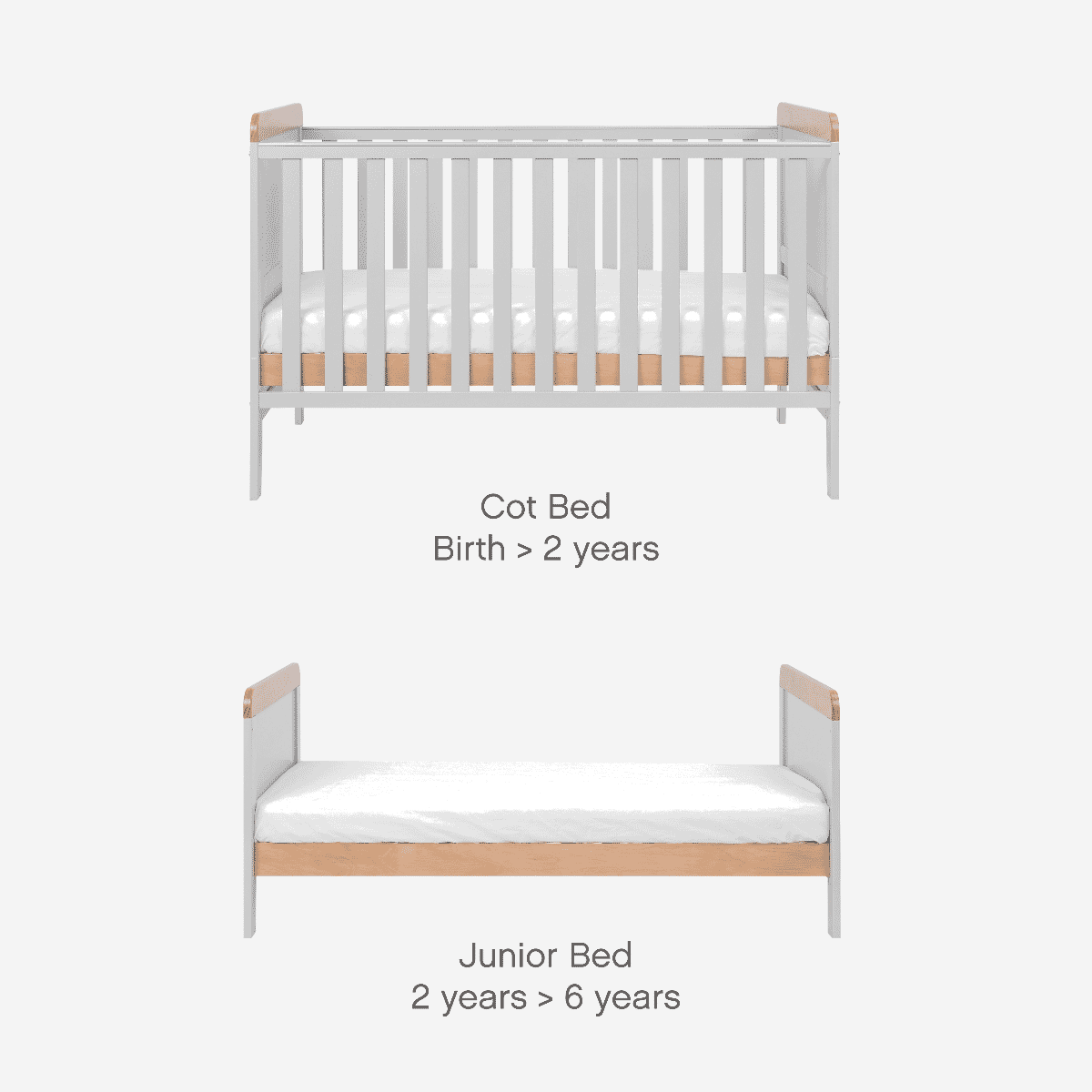 Tutti Bambini Rio 5 Piece Room Set - Dove Grey/Oak