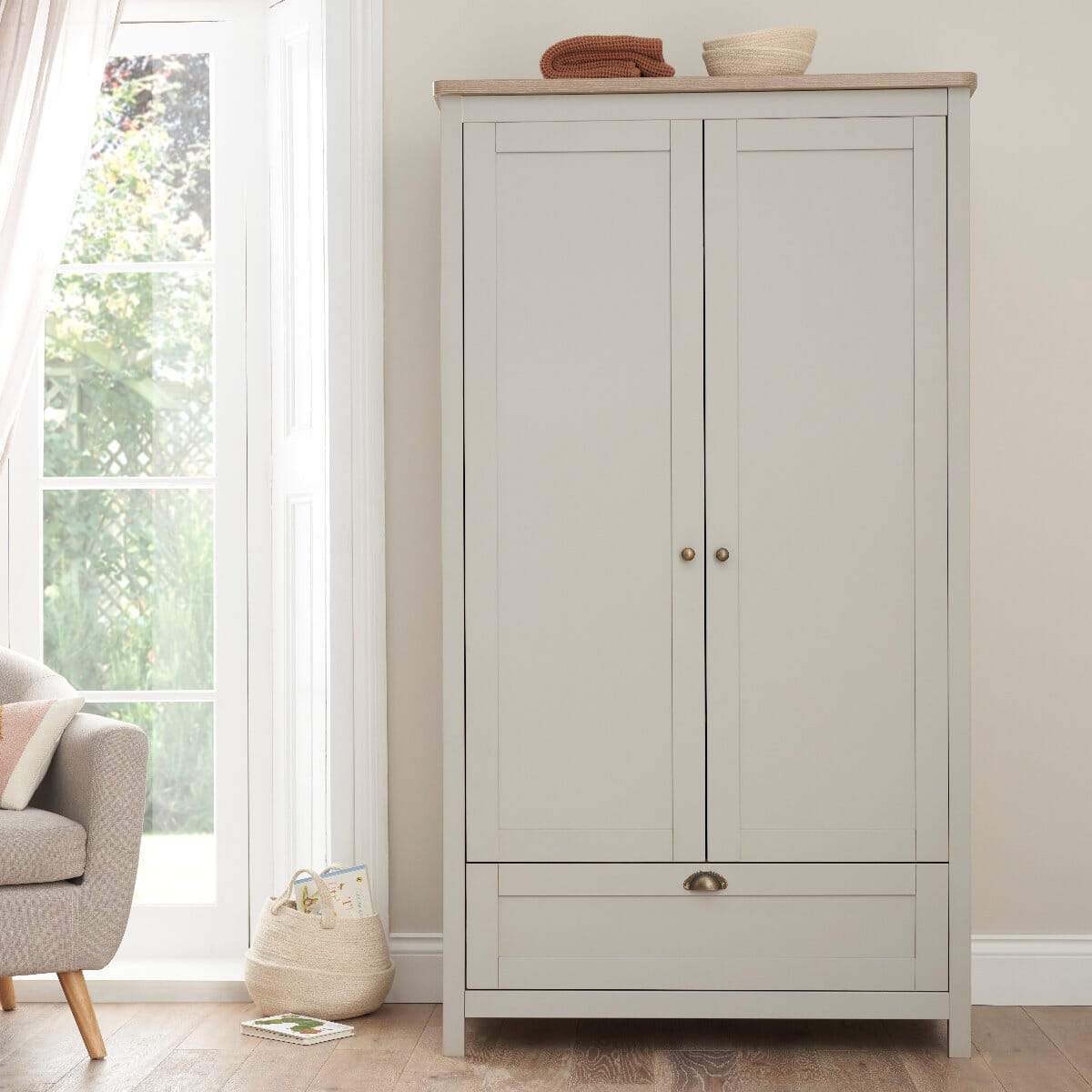 Tutti Bambini Verona 4 Piece Room Set - Dove Grey/Oak
