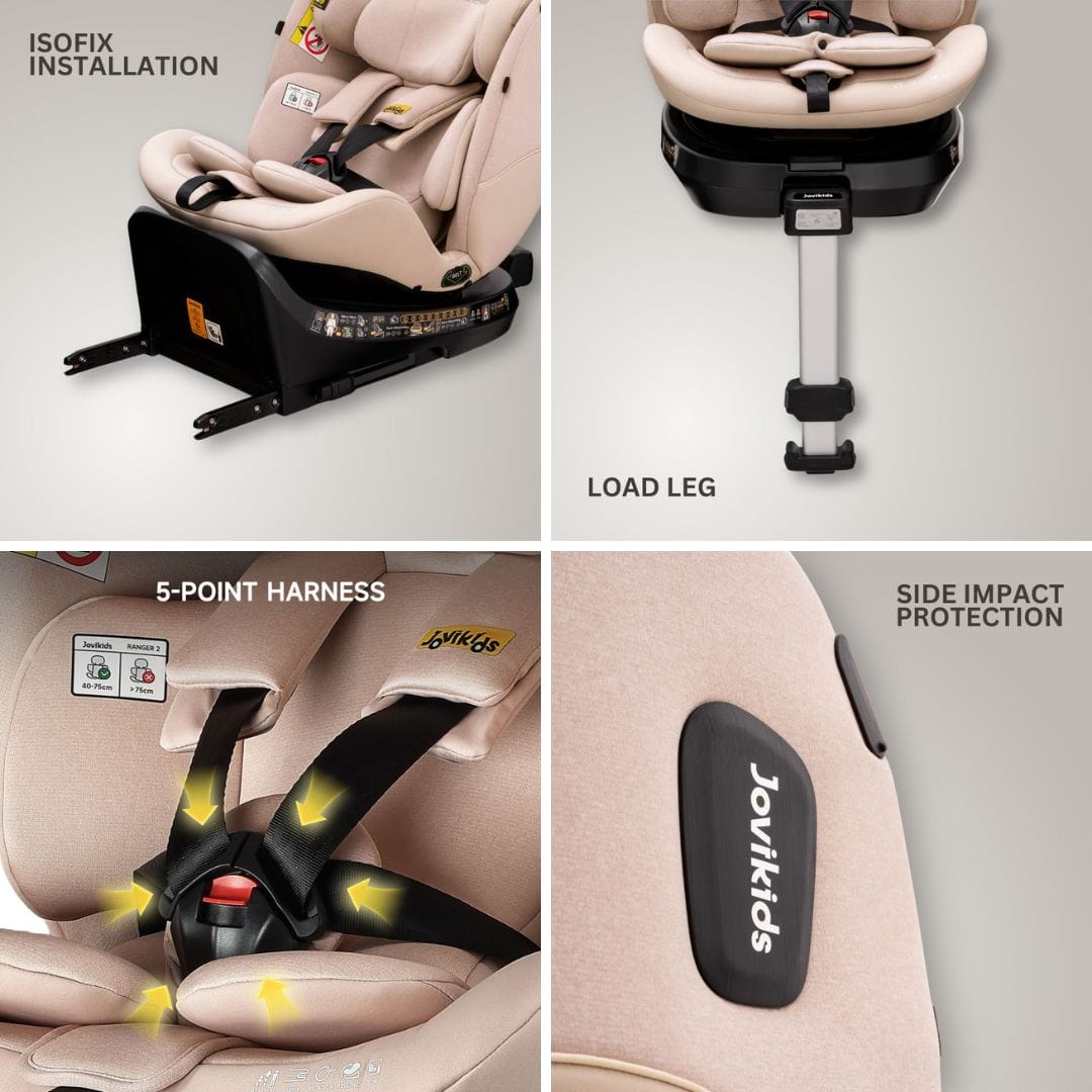 Jovikids Ranger 2 i-Size 360 Rotating Car Seat - Rosewood