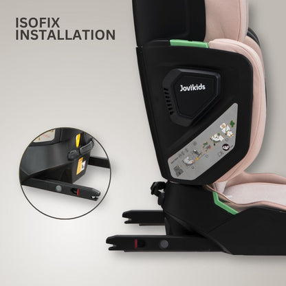 Jovikids Rober+ Folding Highback Booster Seat - Rosewood