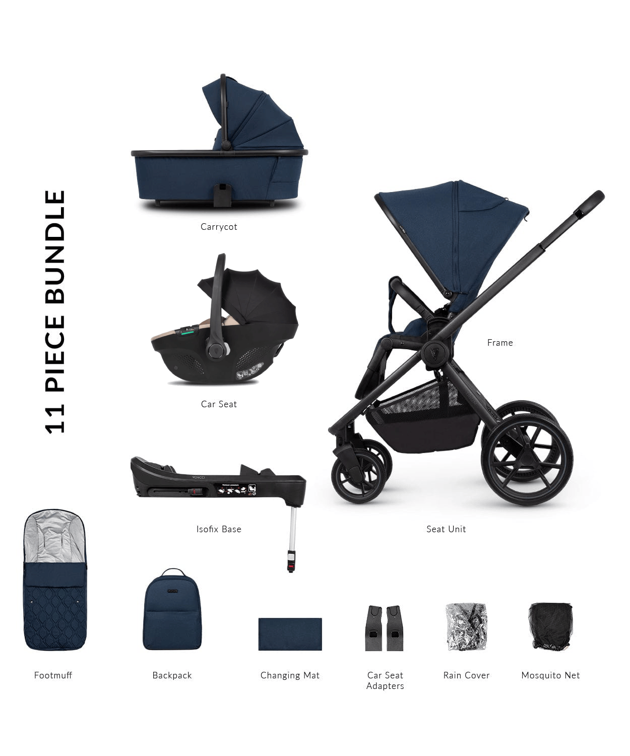Venicci Tinum Edge 4in1 Travel System - Ocean/Beige