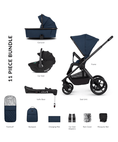 Venicci Tinum Edge 4in1 Travel System - Ocean/Black